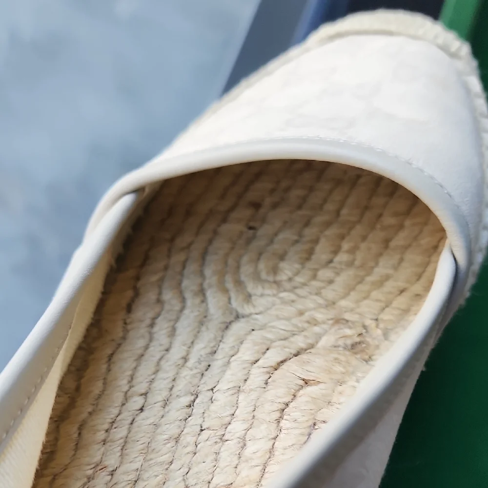 GUCCI GG Canvas And Leather Espadrilles